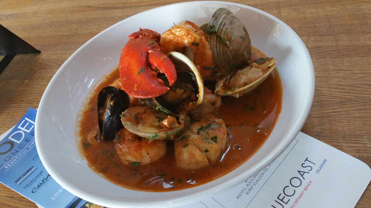 Seafood Stew at Bluecoast Seafood Grill, Delaware
