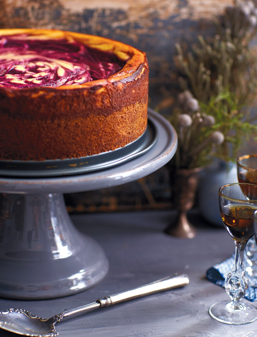 Muscadine Marbled Cheesecake