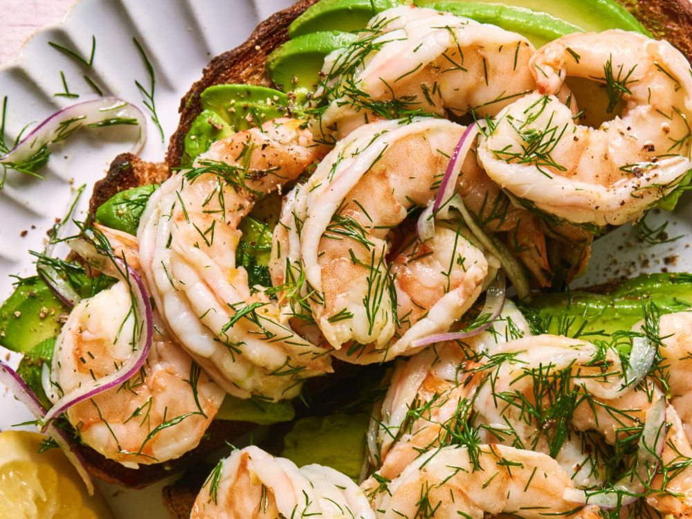 Shrimp Salad Avocado Toast